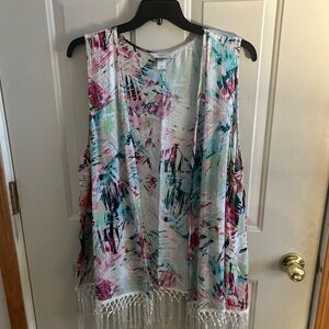 CJ Banks fringed 2X vest